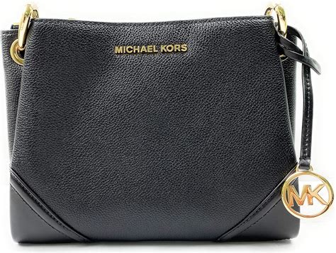 michael kors crossbody black bag|Michael Kors triple compartment bag.